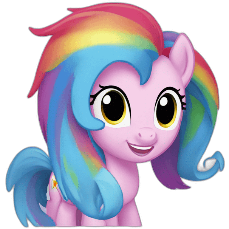 my little pony rainbow effect emoji