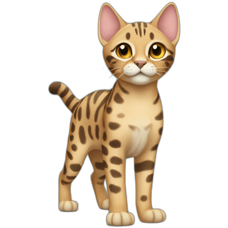 Savannah Cat Full Body emoji