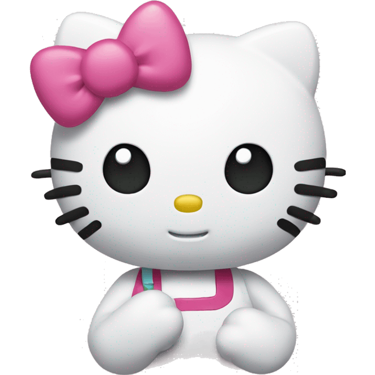 Hello kitty says hi emoji