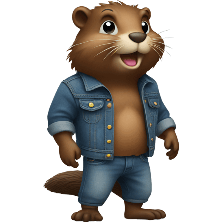 beaver in jeans emoji