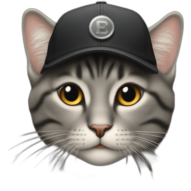 Schwarze-Katze-mit-Basecap emoji