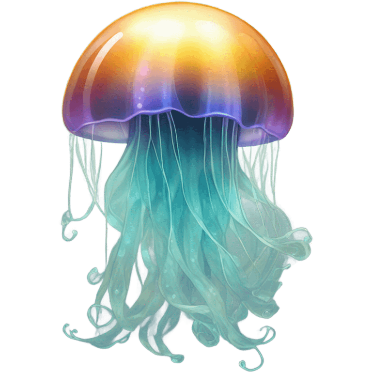 Lighting jellyfish with crystal ball head emoji