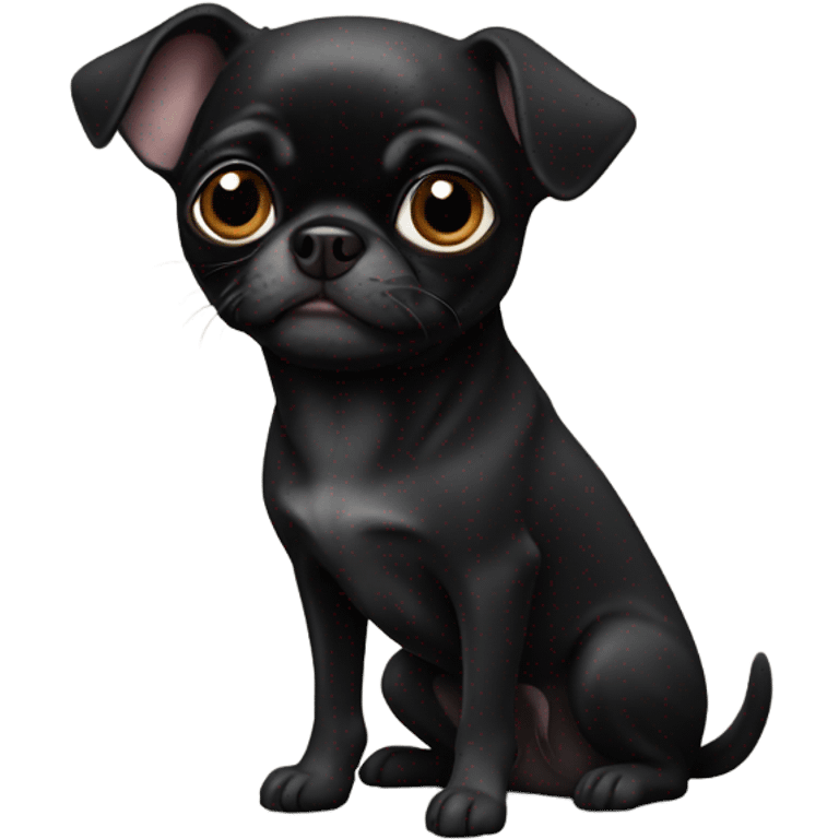 Black chihuahua pug  emoji