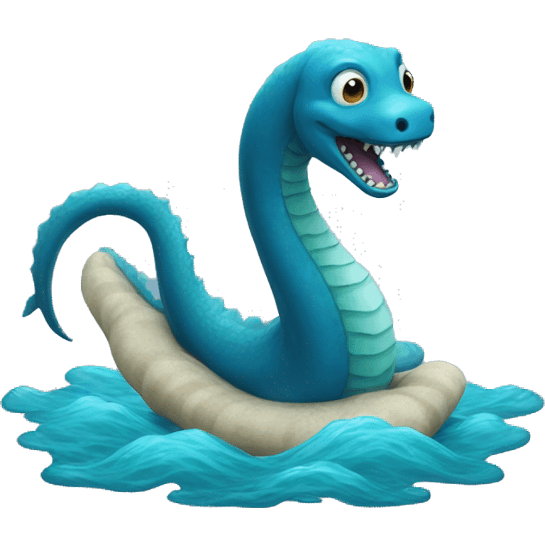 a blue lochness monster emoji