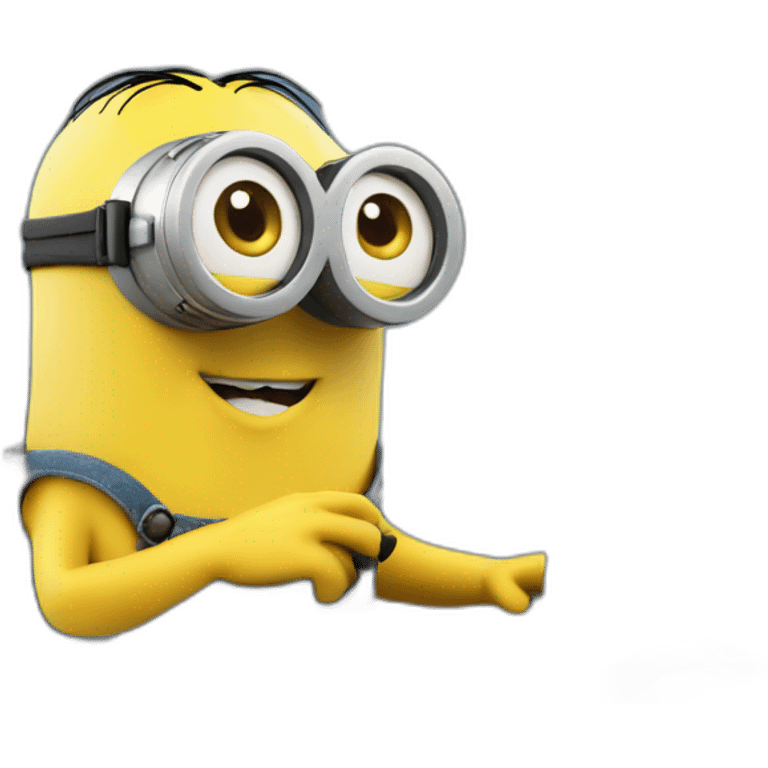 minion working on computer emoji