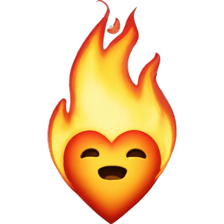 Flaming heart emoji