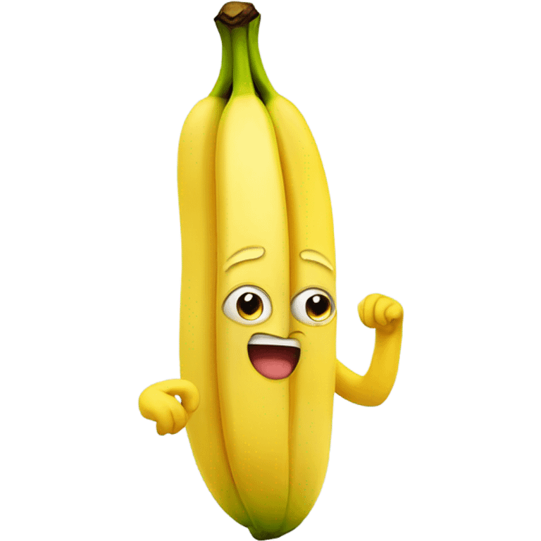 Banana wearing boogs emoji