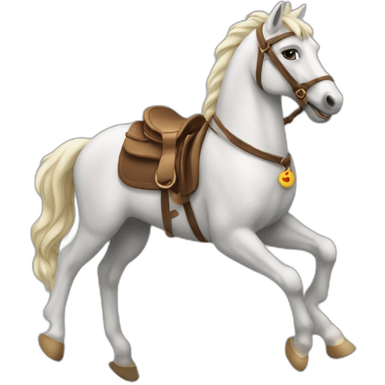 Chat sur un cheval emoji