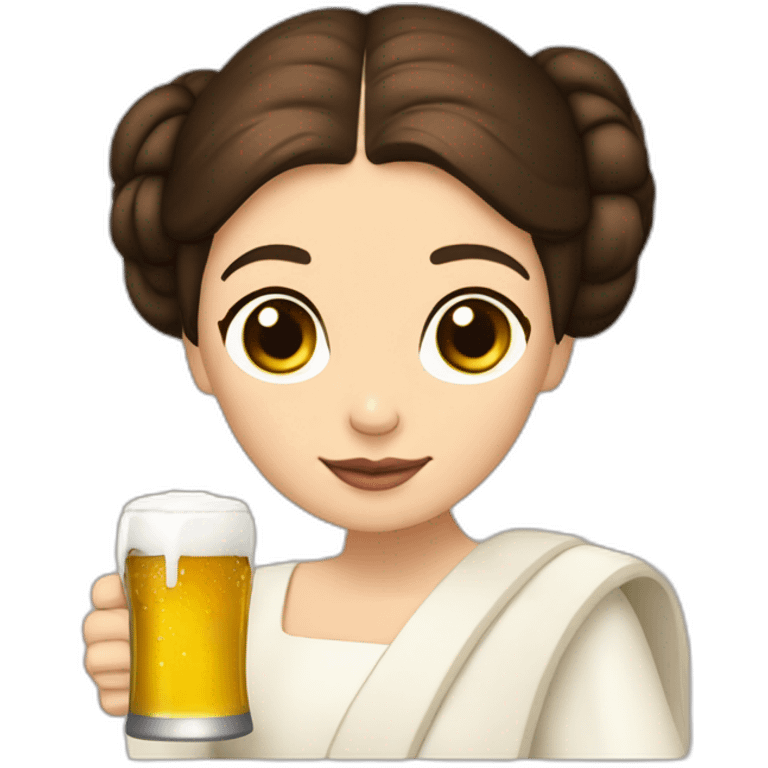 princesa leia con cerveza emoji