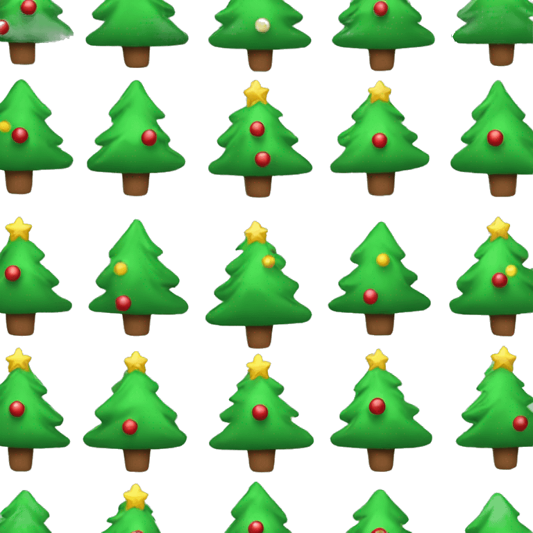 Cute Christmas tree emoji