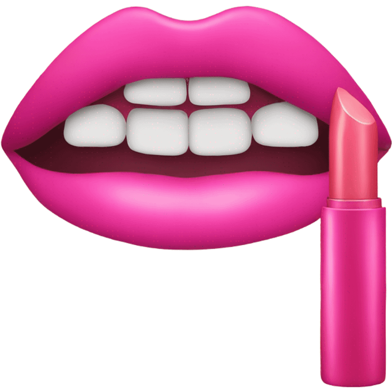 Pink lipstick emoji