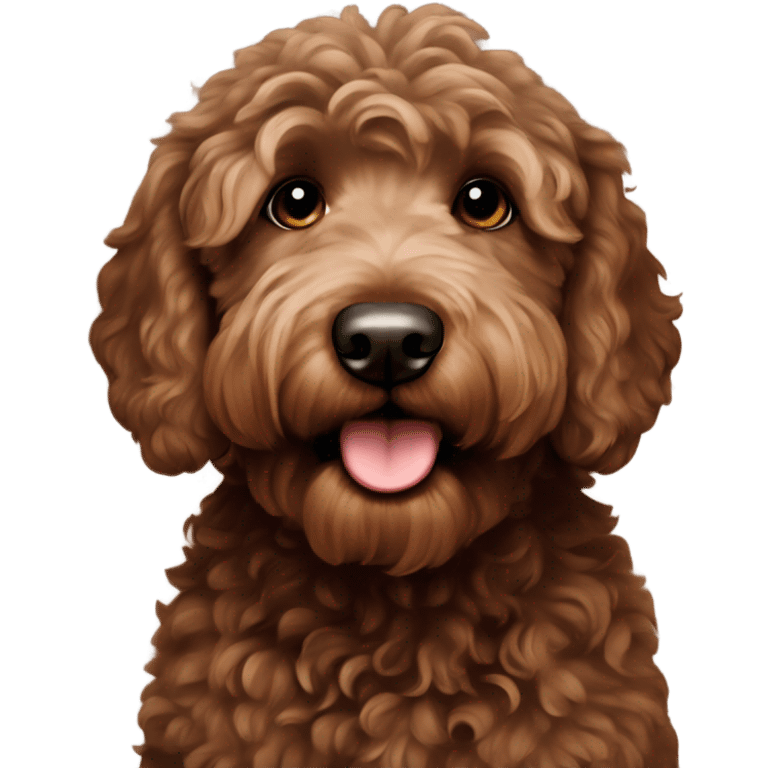 Chocolate goldendoodle  emoji