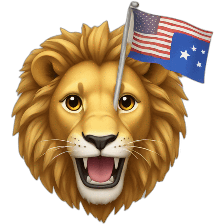 lion with an am_flag emoji