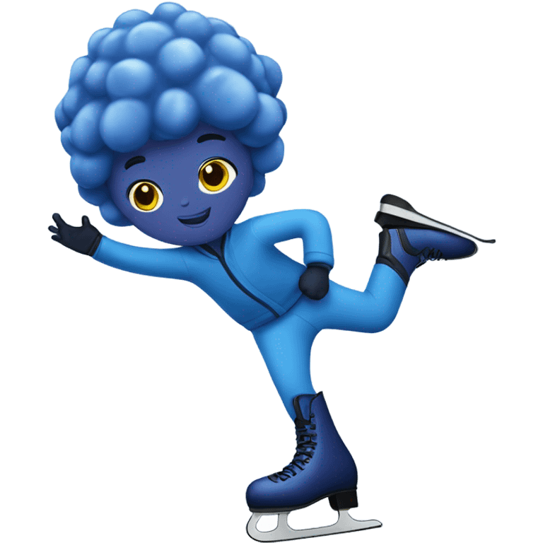 Blueberry ice skating  emoji