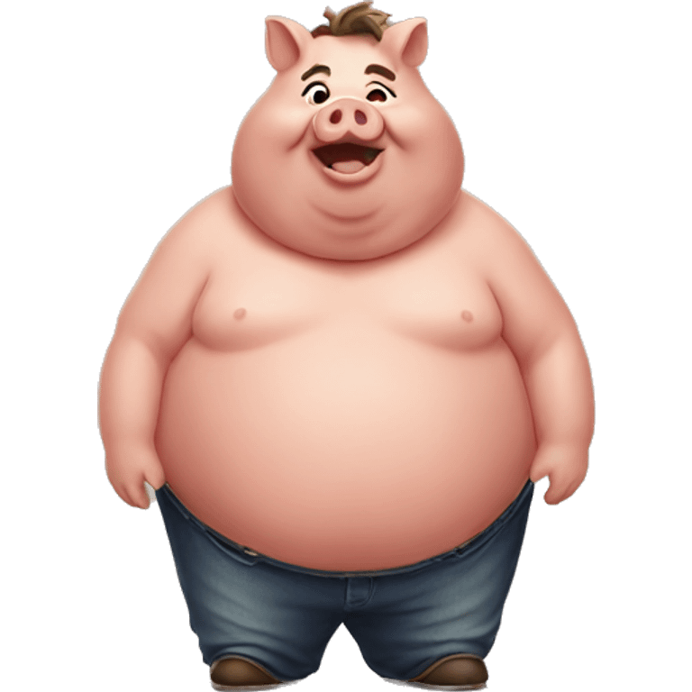 Fat piggy man emoji