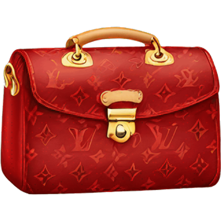 Louis Vuitton bag red emoji