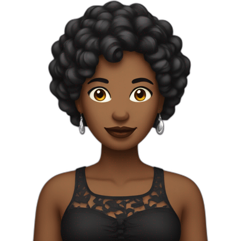 femme noire déconcertée emoji