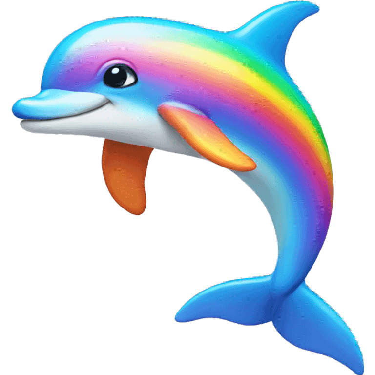 Rainbow Dolphin Full Body emoji