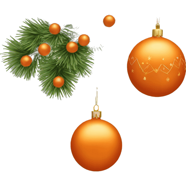 christmas decoration orange color emoji