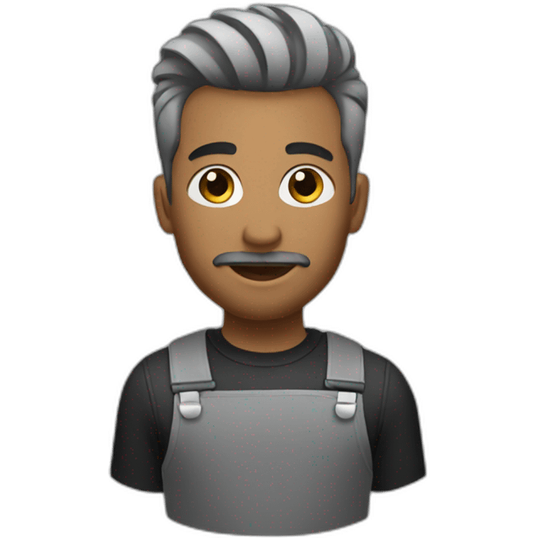 barber black and grey emoji