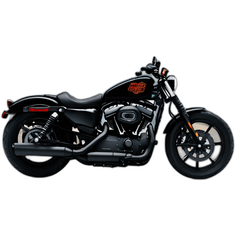 Harley Davidson iron 883 black, background, Harley, Davidson logo ￼ emoji