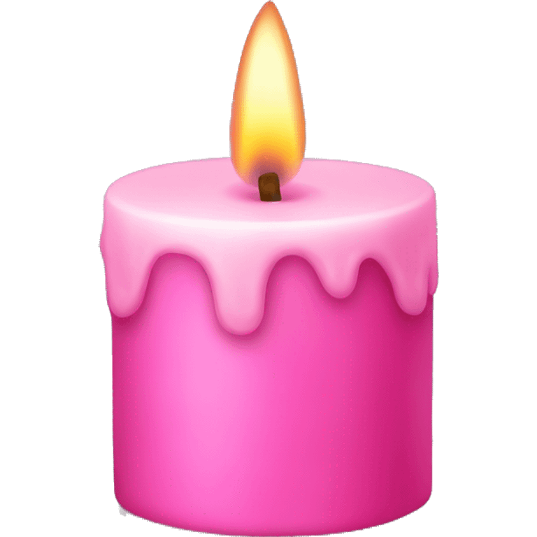 Pink candle emoji