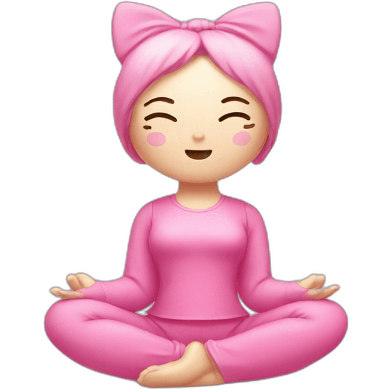 Hello Kitty yoga emoji