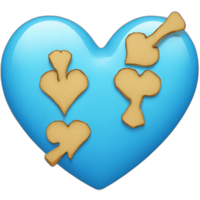 Blue heart broke emoji