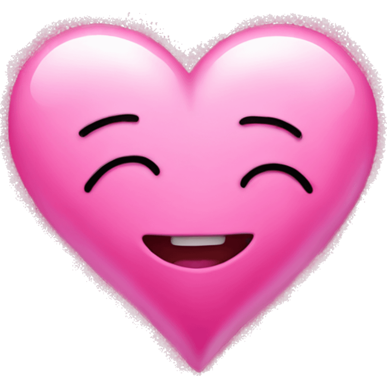 Pink heart with sparkles emoji