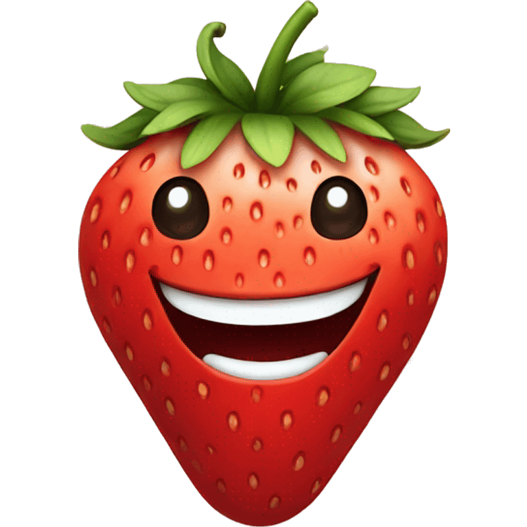 smiling strawberry emoji