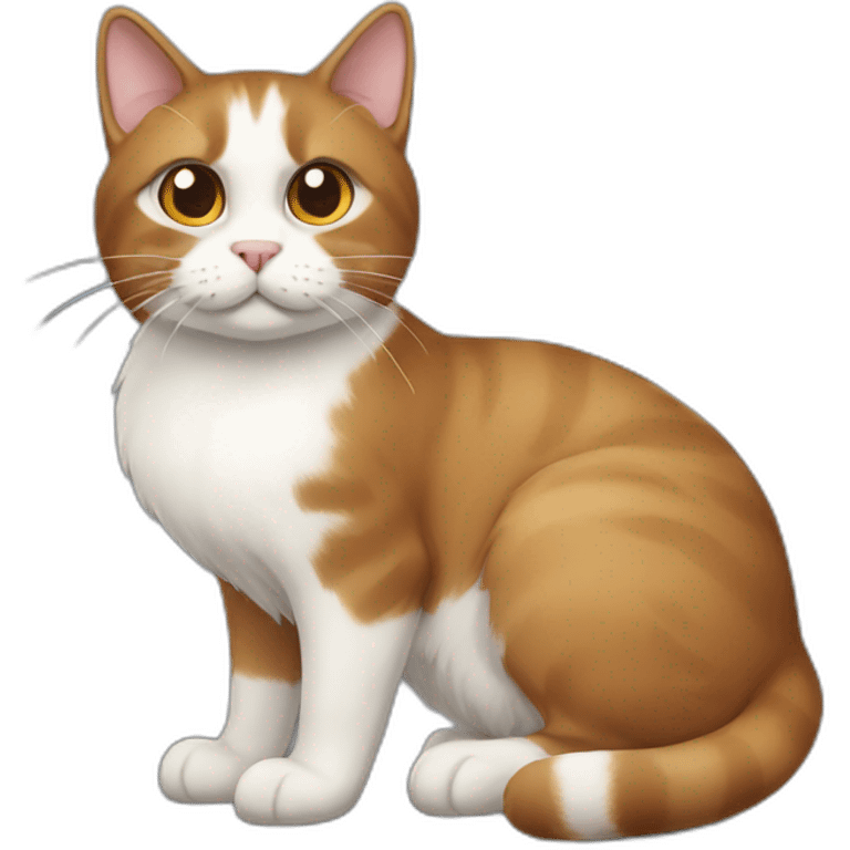 brown and white cat emoji