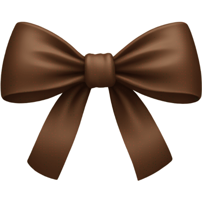 thin chocolate brown bow emoji