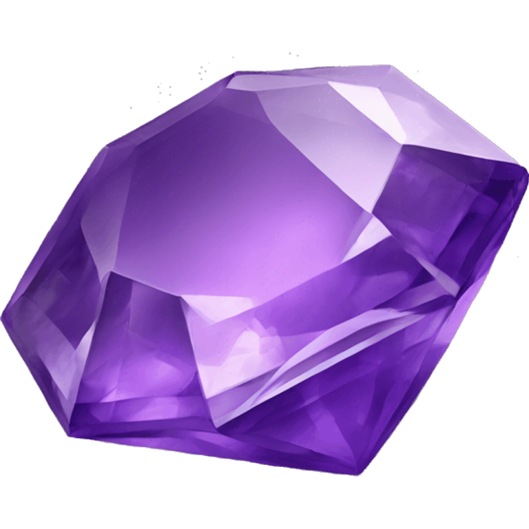 Octagon amethyst gemstone emoji