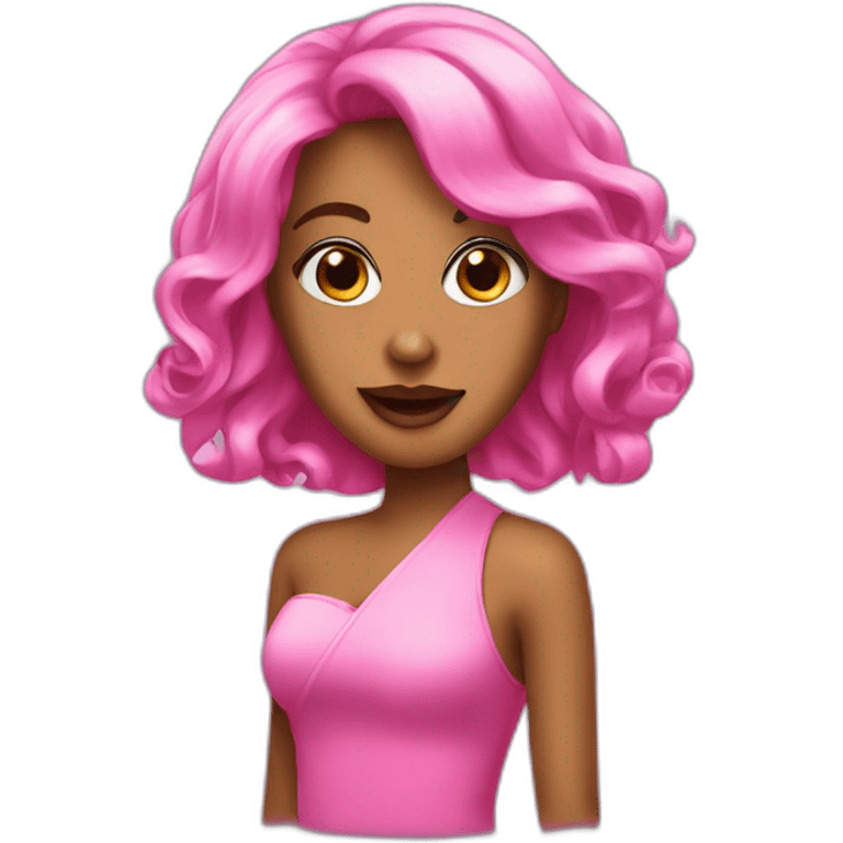 Pink chanteuse emoji