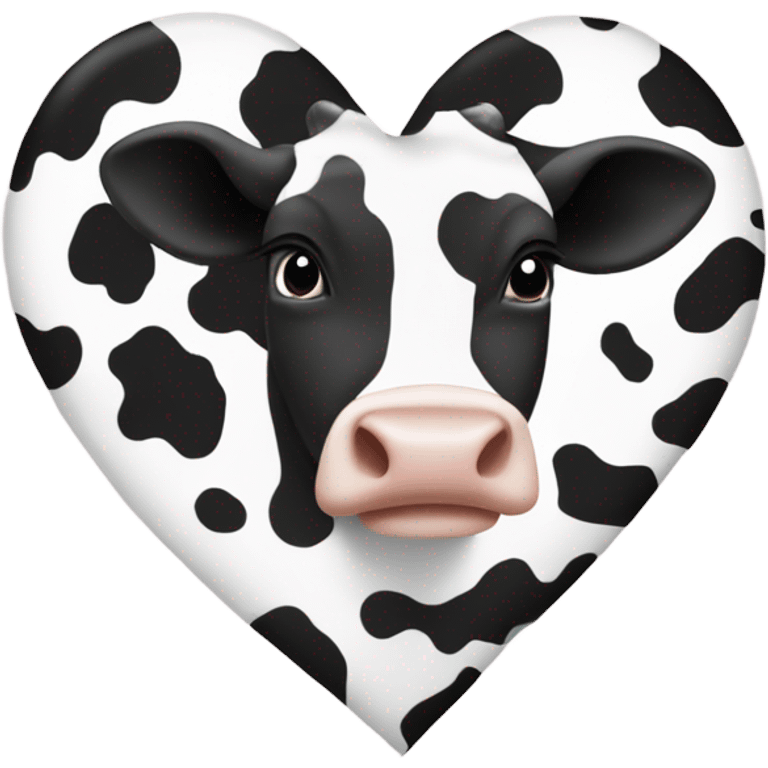 Cow print heart  emoji