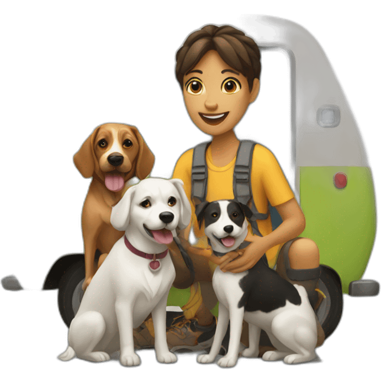 camper-with-dogs emoji