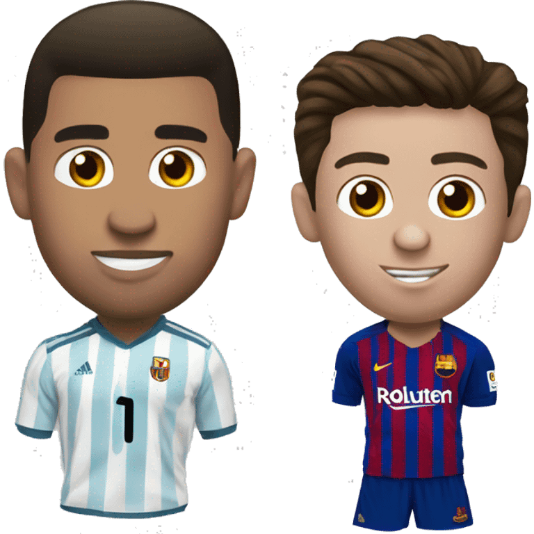 Ronaldo with messi emoji