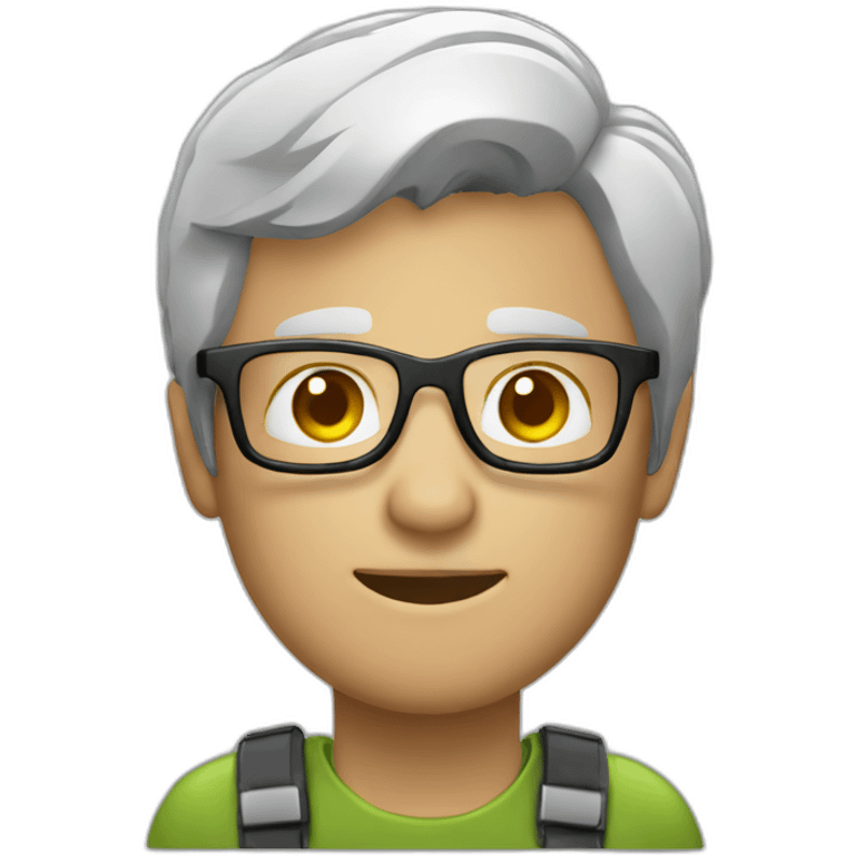 IT technician men glasses emoji