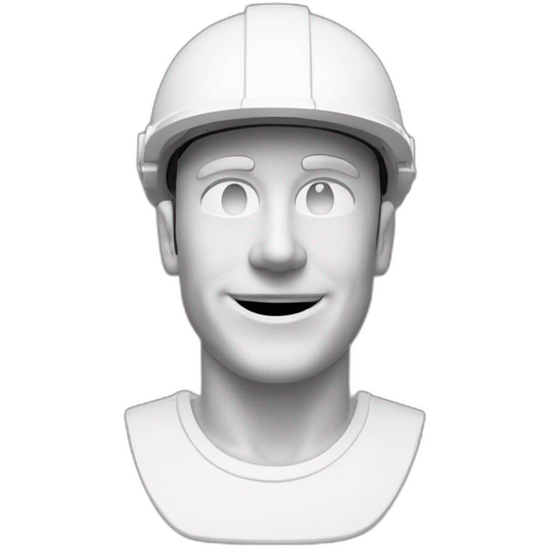 bust of men enginear with white helmet smiling emoji