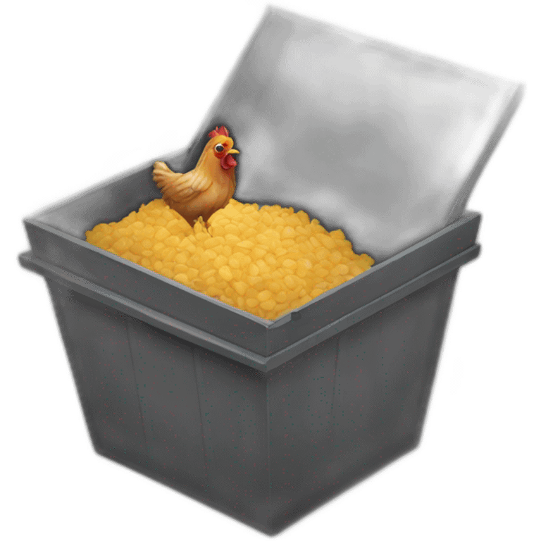 Chicken in a bin emoji