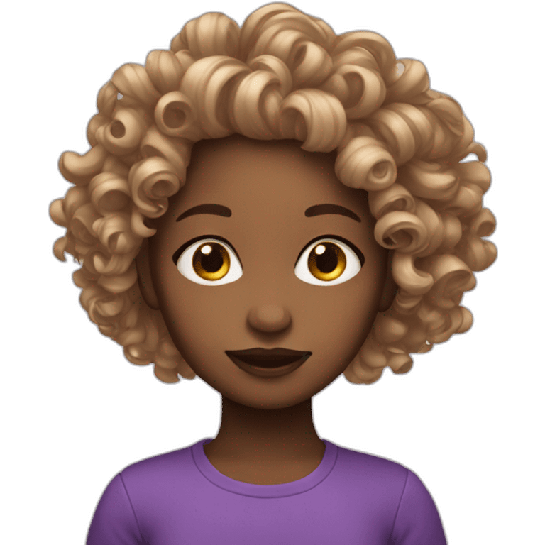 putple curls girl emoji