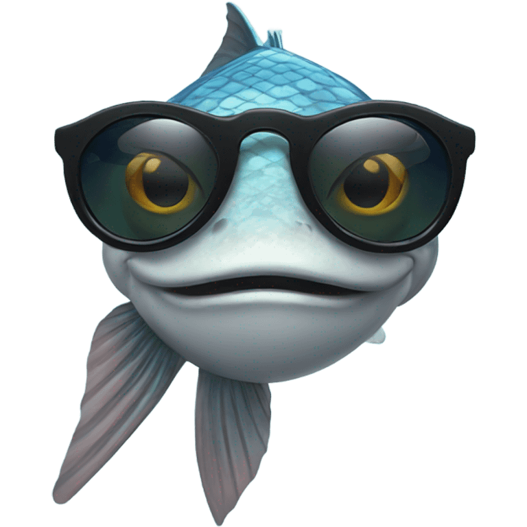 Fish wearing sunglasses  emoji