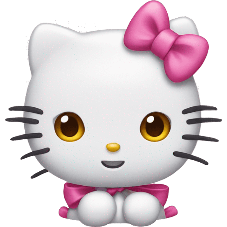 Hello kitty with a pink bow on her head emoji