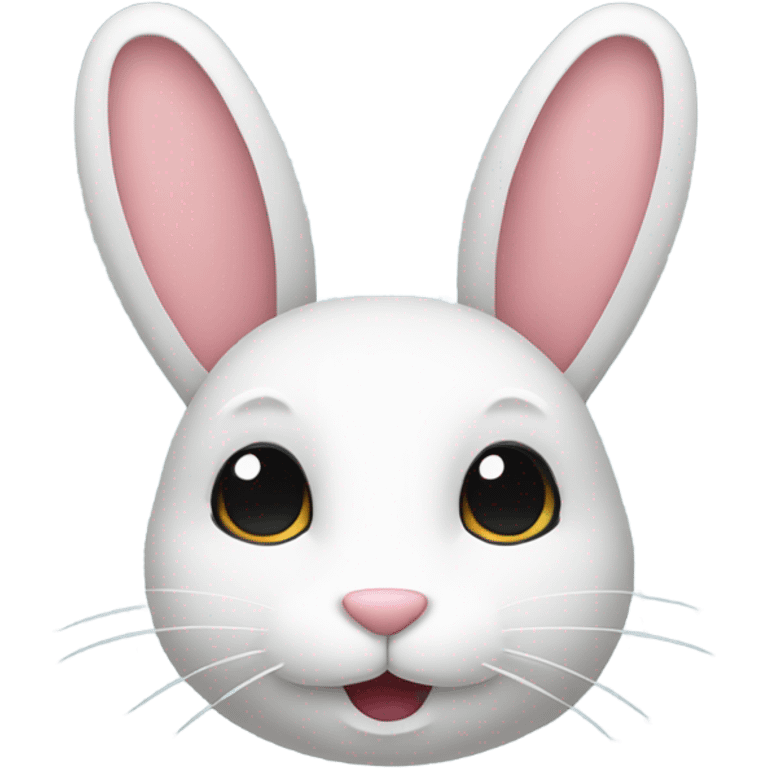 A bunny with the style of IOS emoji