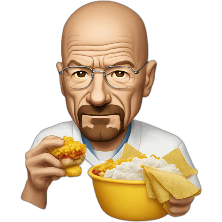 Walter White eating los pollos hermanos emoji