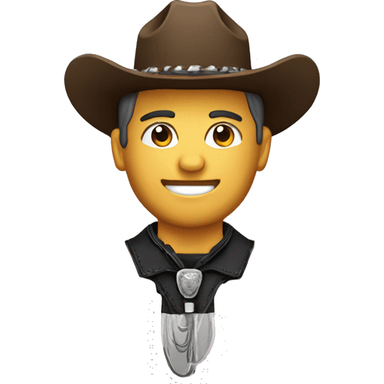 Cowboy bolo tie emoji