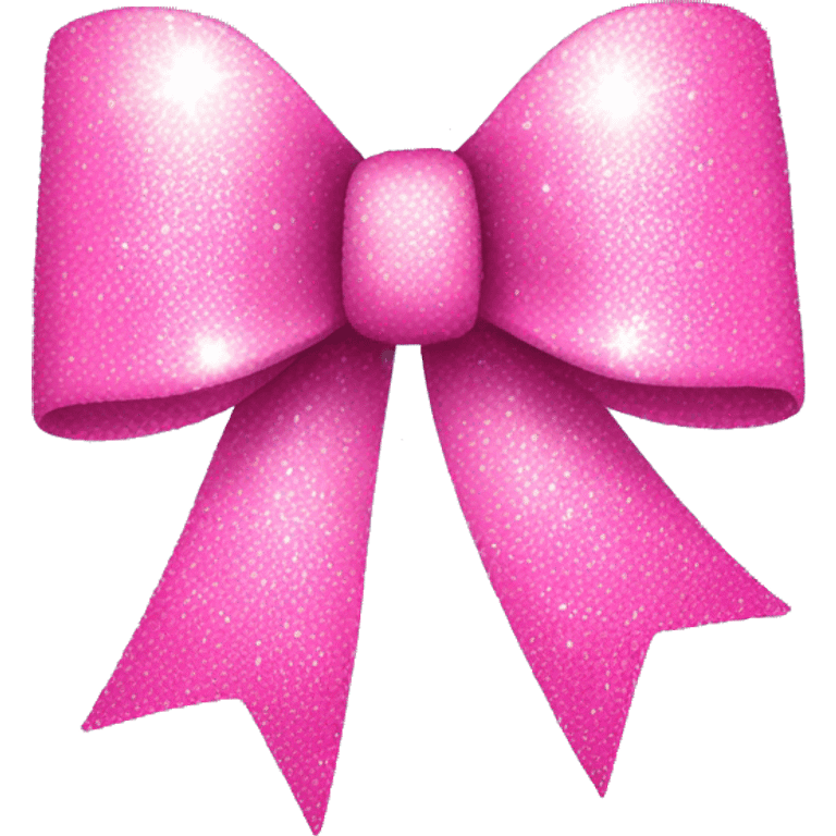 A bow in pink with sparkle  emoji