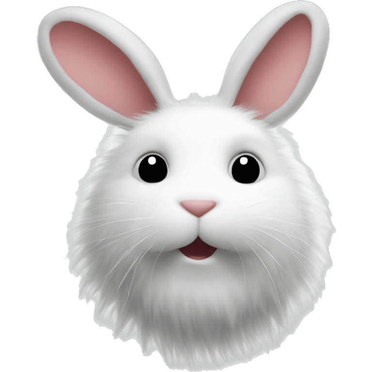 A rabbit fluffy tail forming a circular shape emoji