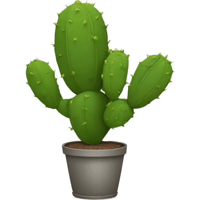 single flat Nopal without pot emoji