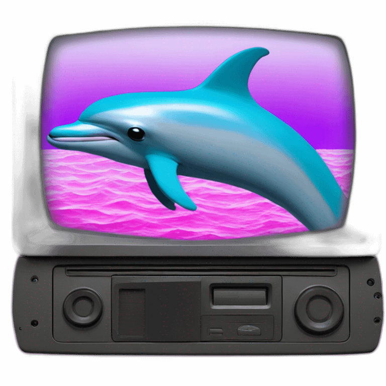 vhs eccojam vaporwave dolphin emoji